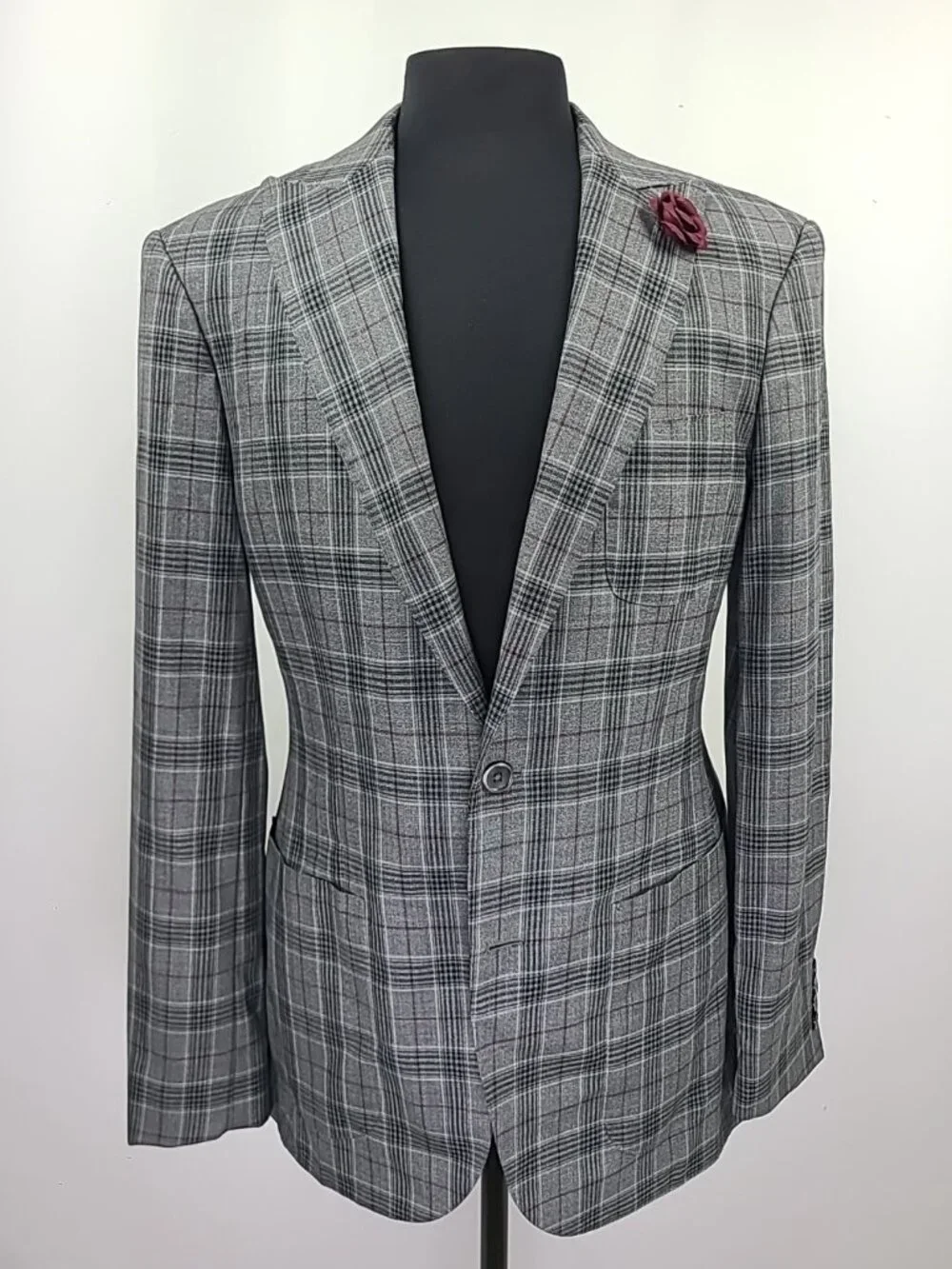 D. Jones Clothiers 40S Wool Linen Blend 2 Button Sport Coat Blazer
